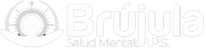 Logo Brújula Salud Mental en Blanco